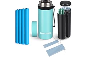 SECRETSBOX Insulin Cooler Travel Case Big Diabetiker Medizin Travel Cooler Insulin Pens Cooler TSA genehmigt Carry Case mit einstellbarer EisbeutelPortable Medication Storage Cooler Grünliches Blau