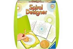Ravensburger Spiral-Designer Mini 29709, Zeichnen Lernen für Kinder ab 6 Jahren, Kreatives Zeichen-Set mit Mandala-Schablone für farbenfrohe Spiralbilder und Mandalas