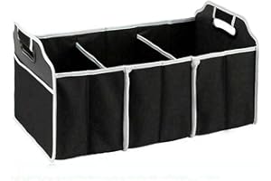 HOCHSTE Car Boot Tidy Organiser 2 in 1 Foldable Storage Bag Travel Trunk Shopping Box UK