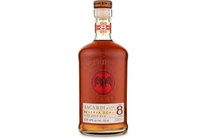 ‎BACARDI BACARDÍ Reserva 8 Jahre alter Premium Caribbean Rum, 40% Vol., 70 cl/700 ml, im Eichenfass gereifter Karibik-Rum, 8 Jahre unter karibischer Sonne gelagert, ideal als Geschenk