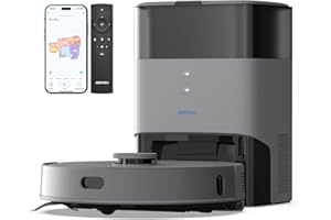 ‎AIRROBO AIRROBO Saugroboter mit Wischfunktion und Absaugstation 3.5L, Staubsauger Roboter 5500Pa, Anti-Tangle-Bürsten, 240Min Laufzeit, LiDAR Navigation, T25+ Roboterstaubsauger für Tierhaare und Teppich