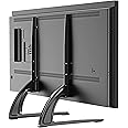 Rife Universal Table Top TV Stand | for Most 27 to 55 inch LCD/LED Plasma Flat Screen TVs | TV Base Height Adjustable Leg Stand Holds up to 88lbs | VESA up to 800x400mm - Black