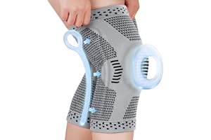 Fefod Knästöd, 2 Stycken Ortopedisk Knäskydd med Sidostabilisatörer och Patella Gel-Pad, Knästöd med Antislip Kompression för