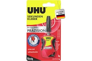 UHU Superlim blixtsnabb precision, superlim i en doseringsdispenser med "Easy Grip System" för särskilt exakta applikationer