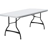 Lifetime 92118 &ndash; Rectangular Folding Table, Ultra-Resistant Granite White, Outdoor and Indoor Table for Garden, Terrace, Even