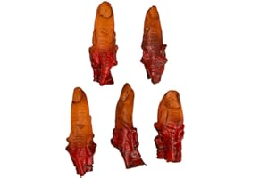 Cetornie 5 Pieces Bloody Broken Fake Body Parts Bloody Fingers Scary Fake Fingers Halloween Haunted Vampire Zombie Party Décor