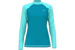 GENERIC Womens UPF Surfing Rashguards - Female Quickdrying Active Water Sport Swim Tee Breathable Rash Shirt Beach Wet Top
