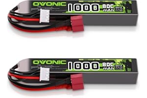 OVONIC 3S Lipo 11,1 V 80C 1000 mAh Airsoft Lipo akumulator z Deans T do pistoletów Airsoft (2 szt.)
