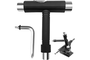 AMDZGLB Herramientas para Monopatín T Shape Skateboard All-in-One Accesorio Herramienta Portátil con Destornillador para Depuración y Mantenimiento de Monopatín