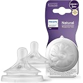 Philips Avent Tetina de biber&oacute;n Natural Response: 2 tetinas de biber&oacute;n de flujo 4 para beb&eacute;s a partir de 3 mes, sin BPA (mode