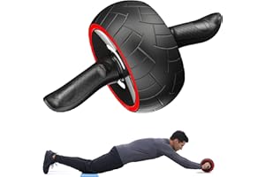 EMEKIAN Bauchmuskel-Roller, ultra-breites Bauchmuskel-Roller, Trainingsgerät für Bauch- und Rumpfkrafttraining mit Kniepolster, Bauchmuskeltrainingsgerät für Zuhause, Fitnessstudio, Fitness, kein