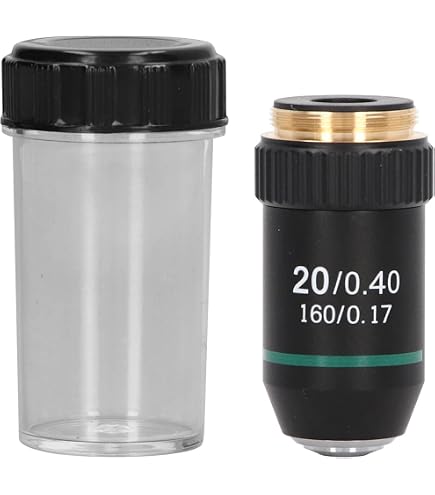 Objectif Achromatique Microscope 60X – Lentille Haute Précision Filetage 20,2 Mm RMS – Pour Microscopes Biologiques Et Endoscopes