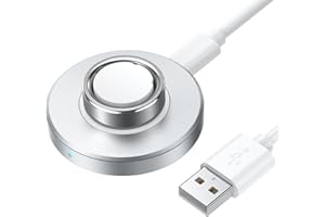 K KORKUAN Compatible with Oura Ring Gen 4 Charger (Size 6), Fast and Safe Charging Dock with USB-C Cable, Aluminum Alloy Material, Silicone Anti-Slip Base Design, Essential for Oura Ring 4 Users (Silver)