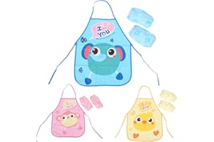 KASESSS Fartuch kuchenny dla dzieci, nadający się do prania, fartuch dziecięcy do malowania, uroczy fartuch kuchenny, fartuch dziecięcy, do gotowania, pieczenia, rękodzieła, kolorowanki, szkoły, na