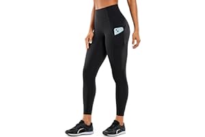 CRZ YOGA Damskie Termalne Fleece Podszewane Legginsy Wysokiej talii Ciepłe Zimowe Spodnie Jogi z kieszeniami do 28 Inches