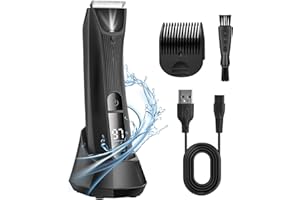 HERSANCE Body Hair Trimmer Men, Ball Trimmer Men Electric Groin Hair Rechargeable Body Groomer with LED Light for Private Parts & Pubic Hair Waterproof Wet and Dry Razor (Testa di taglio singola)