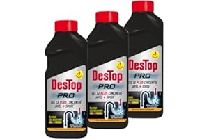 Destop Pro Gel déboucheur canalisation - lot de 3 bouteilles de 500ml