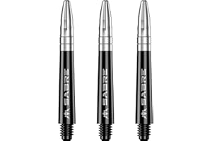 Mission Darts Säbelschäfte | Robuste schwarze Polycarbonat-Schäfte mit farbiger Aluminium-Oberseite | mehrere Packungsgrößen | 6 Farben | Tweenie