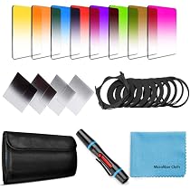 Kit De 24 Filtres Photo Cokin P Series - Filtres ND, Couleur Et Dégradés + Porte-filtre Et Bagues 49-82mm - Pour Paysage Et Studio