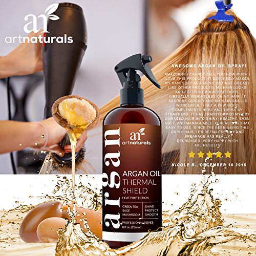 ArtNaturals Hitzeschutzspray Leave In Conditioner – 236 ml – mit Reinem Arganöl – Sulfat-frei - 7