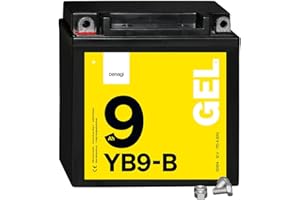 Denagi 50914 GEL YB9-B Motorradbatterie 12V 9Ah, wartungsfrei versiegelt vorgeladen