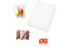 KEVIAN Sacchetti per Sottovuoto, 50 sacchetti 17x25cm Sottovuoto Sacchetti Alimenti, senza BPA, Sacchi commerciali per conservazione alimenti e cottura Sous Vide (50PCS Sacchetti per vuoto)