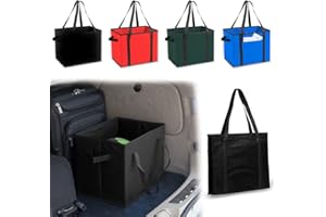 ANTEVIA MATÉRIAUX ANTEVIA - Boite de rangement pliable et transportable pour voiture | PLUS DE 10 MODÈLES | Coffre Camping Car Pliante | Matière : Aluminium| Couleurs : Noir (Nardelly noir)