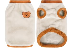 DIIWMME Vêtements en coton pour chat – Tricot d'hiver confortable pour chats et petits chiens | Pull chaud pour chihuahuas, Yorkshire Terriers et Corgis (blanc, S)