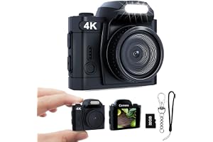 Produktabbildung: 4K Mini Digitalkamera, HD 16MP Kamera 1,5-Zoll-Farbbildschirm, 32GB,Schwarz | Portabler Videorecorder mit Mono