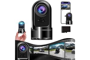 1080P HD 360° roterande Mini ADAS Dashcam, 2025 New Car Dash Camera，16GB/ -kort, 24H Parkeringsläge/Inbyggt Wi-Fi/Nattseen