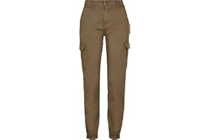 Urban Classics Ladies High Waist Cargo Pants Mujer Pantalones Cargo Negro Ancho