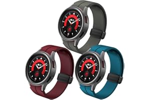 FunBand Compati Bourwayth Samsung Galaxy Watch 5, 20mm Pasek magnetyczny Miękka Tekstura silikonowa klasyczna bransoletka Wymienna opaska pasuje do Watch 5 Pro 45mm Watch 4 40mm 44mm SmartWatch