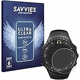 savvies 6-Pezzi Pellicola Protettiva per Suunto Core All Black Protezione Schermo Trasparente