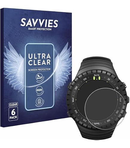 18 Pellicole Protettive Savvies Per Schermo Suunto D4I - Trasparenti, Anti-graffio, Adesivo Siliconico - 2