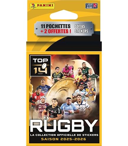 LOT DE STICKERS PANINI TOP 14 RUGBY 2015-2016 (40 images