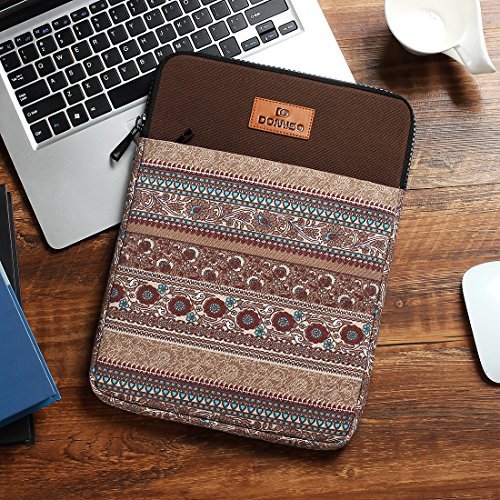 DOMISO 10 zoll Tablette Sleeve H  lle Tasche Canvas Fabric Flower Pattern Abdeckung f  r 2017 New 9 7  iPad   iPad Pro   10 5    iPad Pro   10 6  Sams