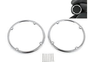 HDBUBALUS Motorcykel Chrome Högtalare Trim Fit för Harley Electra Glide Ultra Limited Tri Glide FLHTCU FLHTK 2014-2019