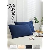 Vionel Home Pamuklu 2'li Kapaklı Yastık Kılıfı 50x70 cm - Yumuşak ve Nefes Alabilir (Gece Mavisi)