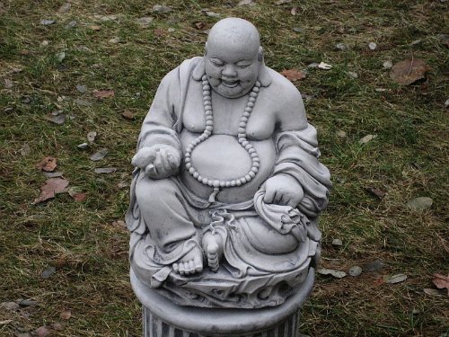Nr.027 Steinfigur FENG SHUI Buddha 01 Gross 31 cm ca.17 kg Frostfest Stein - 7