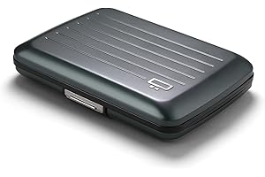 ÖGON -DESIGNS- Porte-Cartes en Aluminium avec Fermoir en métal, Protection RFID Contre la fraude et la démagnétisation, Portefeuille Compact, modèle Smart Case Oslo
