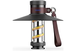 Camping Lantern Rechargeable, Cnkeeo LED Camping Light 4 Modes Dimmable Brightness, Memory Function, 48+ Hrs Runtime Waterproof Portable Tent Lights for Camping, Emergency, Power Cuts, Black (JF-818)