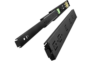 VADANIA Push-to-open Glissières de Tiroir #VF1245 350mm Pousser Pour Ouvrir, pour tiroir sans poignée, à Extension Complète, Montage Latéral, charge lourde jusqu'à 45kg, 1 Paire