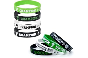 URYVAIW Världscupen armband i silikon med 8-pack, färgglada och robusta armband, presenter till barn och fotbollsfans