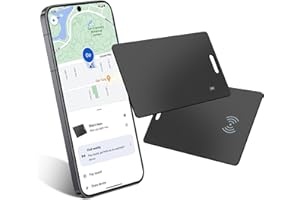 SUOXIOM Android Wallet Tracker Karte - Ultradünner IP68 wasserdichter GPS Tracker für Geldbörse & Koffer, kabelloses Laden, 80m Reichweite, kompatibel mit Google Find Hub (Nur Android)