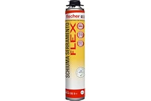 Fischer PUP FLEX 750 Schiuma Poliuretanica per Infissi e Telai di Serramenti, Elevato Isolamento Termoacustico, Flessibile e Modellabile, 559708