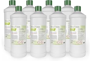 ‎TERRA DOMI TerraDomi Rusche Steindusche, 8 x 1L, Steinreiniger für bis zu 3200 m², Reinigungsmittel für saubere Wege & Plätze, Wegerein, biologisch abbaubar