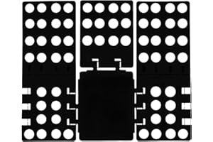 Trimming Shop T Shirt Folder Durable Plastic Fast Speed Adult Clothes Shirt Folder Organiser Flip Folding Board Laundry Folders for Clothing Easy & Fast Folding for Adult & Kids (Black)