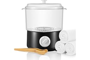 VAYOTOY Suszarka do ręczników, estetyczna parownica z klipsem na ręczniki, do gotowania na parze, szybkiego nagrzewania w temperaturze 202° F w 5 minut do spa, paznokci, fryzjera i golenia na gorąco