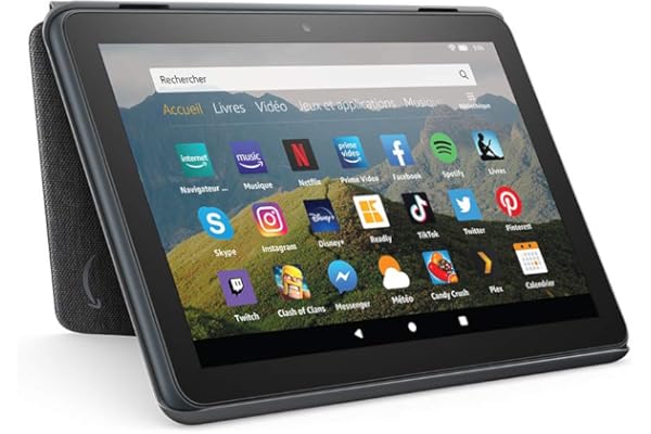 Étui pour tablette Amazon Fire HD 8 (compatible avec les appareils de 10ème génération, modèle 2020), Noir anthracite