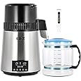 CO-Z Water Distiller, 1750W Countertop Distilled Water Machine with Glass Container Dual Temperature Display Timer, 1.1 Gallon 304 Stainless Steel Distilled Water Maker 4L for Home Office Travel